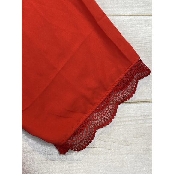 INC International Concepts Women's Plus Size 3X Robe Red Lace Trim Belted NWT - Picture 4 of 9